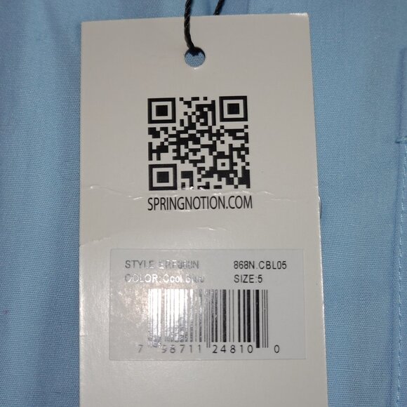 Boys Size 5 Sky Blue Button Down Long Sleeve Shirt - Picture 6 of 7